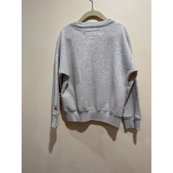 Girls Abercrombie Pumpkin Spice Crewneck Gray Sweatshirt size 5/6 - Picture 4 of 4